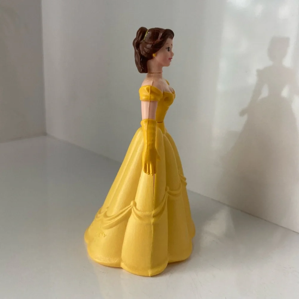EUC Vintage Beauty & The Beast 3 pc set: bowl, cup, Belle figure, 1990's